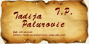 Tadija Palurović vizit kartica